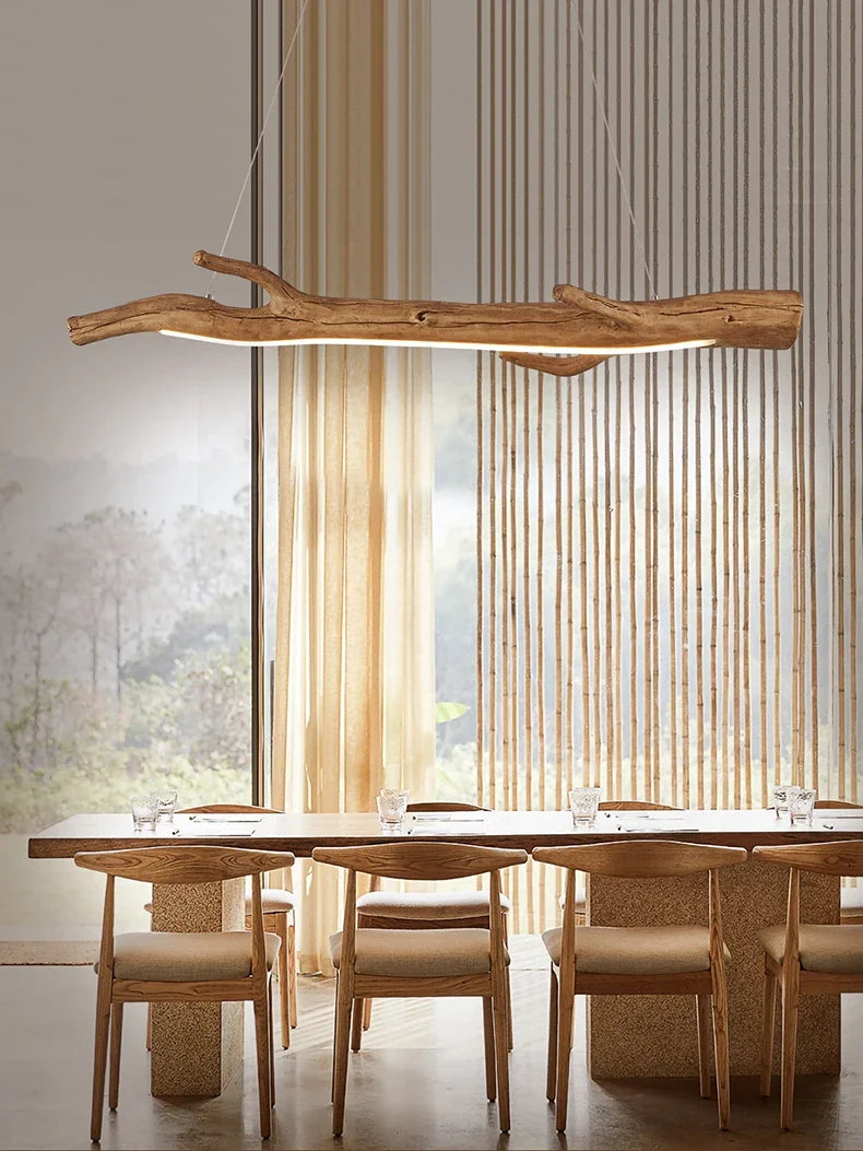Axyaa Resin Branch Pendant Light - Simulated Wood Color
