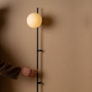 Axyaa Modern LED Glass Wall Sconce, Minimalist Design, Indoor Lighting, Gold or Black