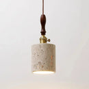 Axyaa Yellow Travertine LED Pendant Chandelier for Modern Living Spaces