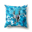 Axyaa Elephant Pattern Polyester Cushion Cover 45x45cm Home Decor Square Pillowcase