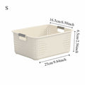 Axyaa Plastic Desktop Storage Basket Stackable Rack Hollow-out Design Multi-purpose Bin