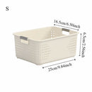 Axyaa Plastic Desktop Storage Basket Stackable Rack Hollow-out Design Multi-purpose Bin