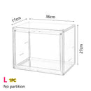 Axyaa Clear Figure Display Cabinet for Dolls, Badges, and Toys