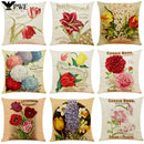 Axyaa Floral Linen Cushion Cover for Stylish Home Decor