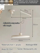 Axyaa UFO Cream Swing Arm Dining Room Chandelier - Modern Nordic Bauhaus Design