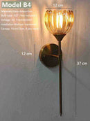 Axyaa Floral Glass Wall Sconce: LED Bedroom/Living Room Lamp
