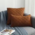 Axyaa Sueded Diamond Pattern Pillow Cover in Sunset Tones