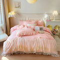Axyaa 2025 French High-End Washed Cotton Bed Cover Four-Piece Set