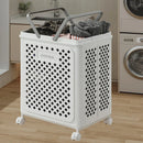 Yoga Mat Storage Basket & Collapsible Laundry Bin with Wheels by Axyaa