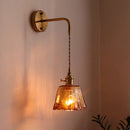 Axyaa Glass Copper LED Wall Lights for Home Decoration Restaurant Living Room