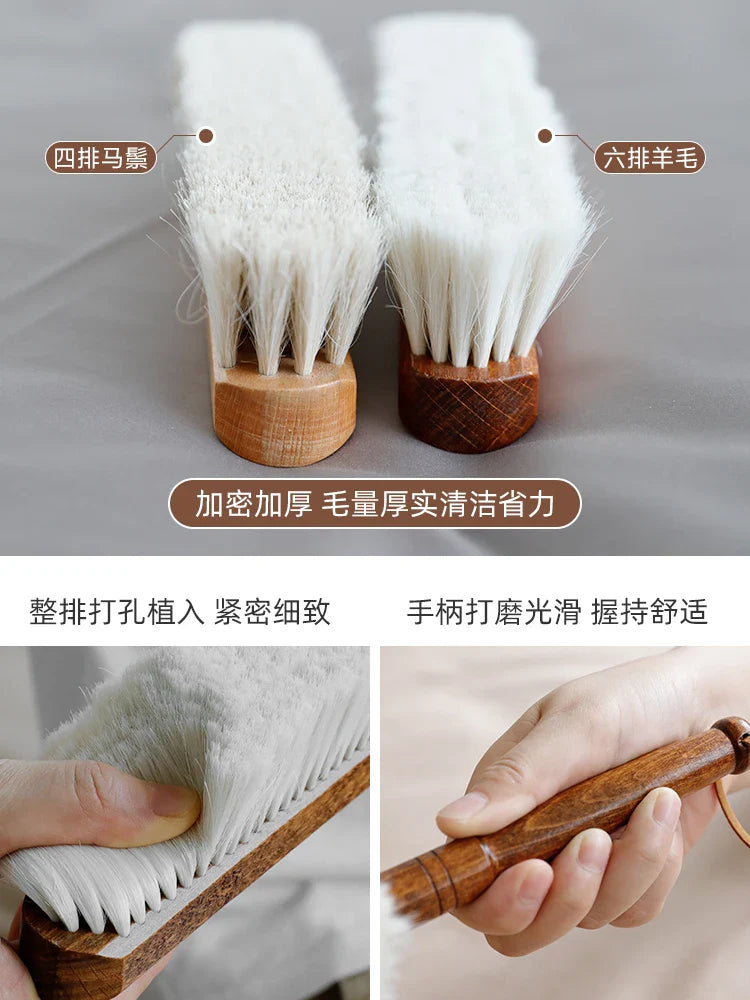 Axya Soft Hair Sweep Broom - Household Cleaning Brush with Wooden Handle