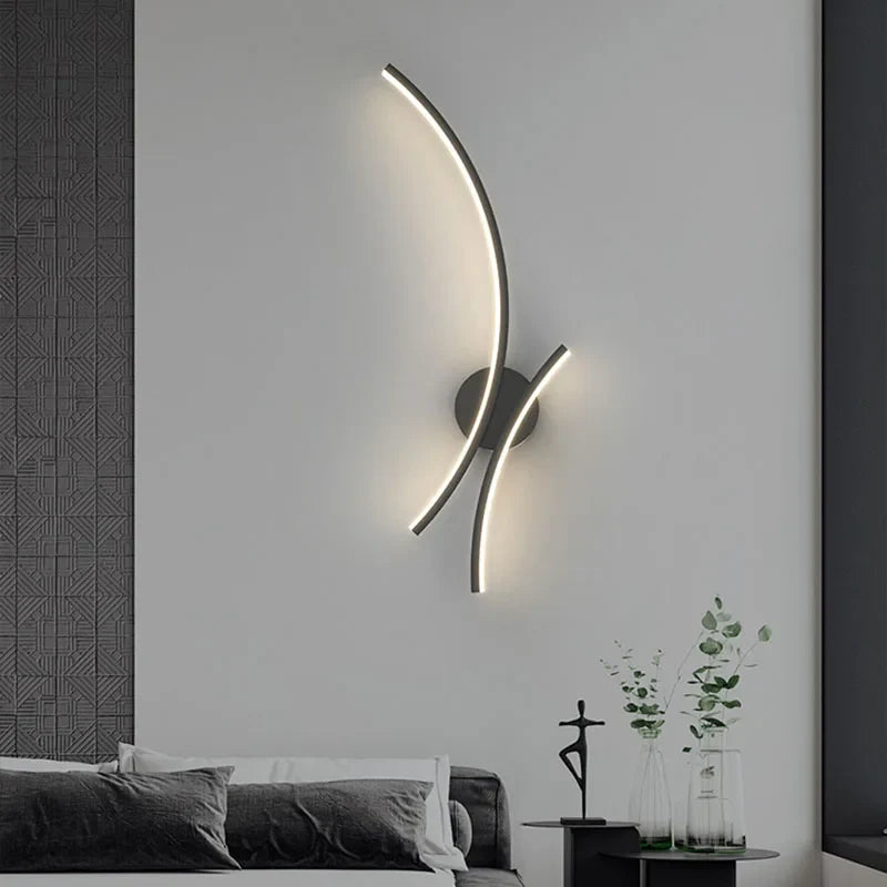 Axya 12W LED Arc Line Wall Sconce for Bedroom Living Room Study décor