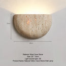 Axyaa Wabi-Sabi Stone Wall Lamp for Retro Living Room Ambiance