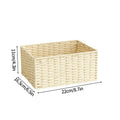 Axyaa Large Woven Storage Basket Home Organizer Wardrobe Closet Clothes Box