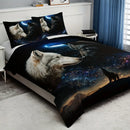 Axyaa Wolf Print Duvet Cover Set for Cozy Bedroom Decor