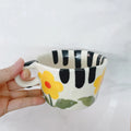 Axyaa Hand-Painted Ceramic Cups High-Value Water Bottle Irregular Shape Breakfast Mug