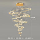 Axyaa Crystal Chandelier Stair Pendant Lamp Living Room Pendant Lights Interior Lighting