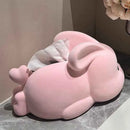 Axya Rabbit Drawn Ceramic Tissue Box - Affordable Luxury and Home Decor