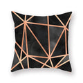 Axyaa Luxury Gold Black Geometric Marble Stripe Pillowcase