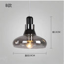 Axyaa Smoke Gray Glass LED Chandelier - Minimalist Modern Lighting