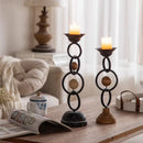 Wrought Iron Candle Holder for Home Decor by Axyaa - Rustic Style Ornament