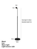 Axyaa Adjustable Height Floor Lamp for Bedroom Living Room Study, Warm Atmosphere Lighting