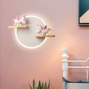 Axyaa Unicorn Ceramic Doll Display Wall Sconce LED Night Light