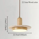 Axyaa Natural Stone LED Pendant Light for Dining Living Room & Cafe