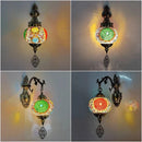 Axyaa Handcrafted Stained Glass Wall Lamp Art Deco Decor Globe Fixture