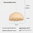 Axyaa Silk Pendant Lights: Luxury E27 LED Chandeliers for Living & Dining Room Décor
