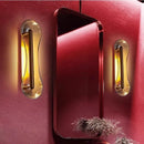 Axyaa Stainless Steel Wall Lamp with Cognac Glass Nordic Light Luxury for Study & Corridor
