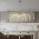 Axyaa Crystal Branch Chandelier: Elegant Ceiling Pendant Lamp for Bedroom & Living Room