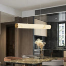 Axyaa Modern Zen Linear Dining Pendant Lamp, Faux Marble, Luxury Accent Light