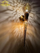 Axyaa Exotic Gold Lustre Torch Wall Lamp for Hotel Villa Hallway