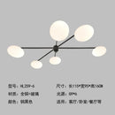 Axyaa Gold Glass LED Chandelier Bauhaus Brass Ceiling Lamp