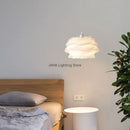 Axyaa White Rose Pendant Lamp: Acrylic Petal Chandelier for Romantic Decor