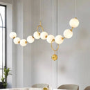 Axyaa Glass Pendant Light: Nordic Style Hanging Lamp with Modern Sphere Design