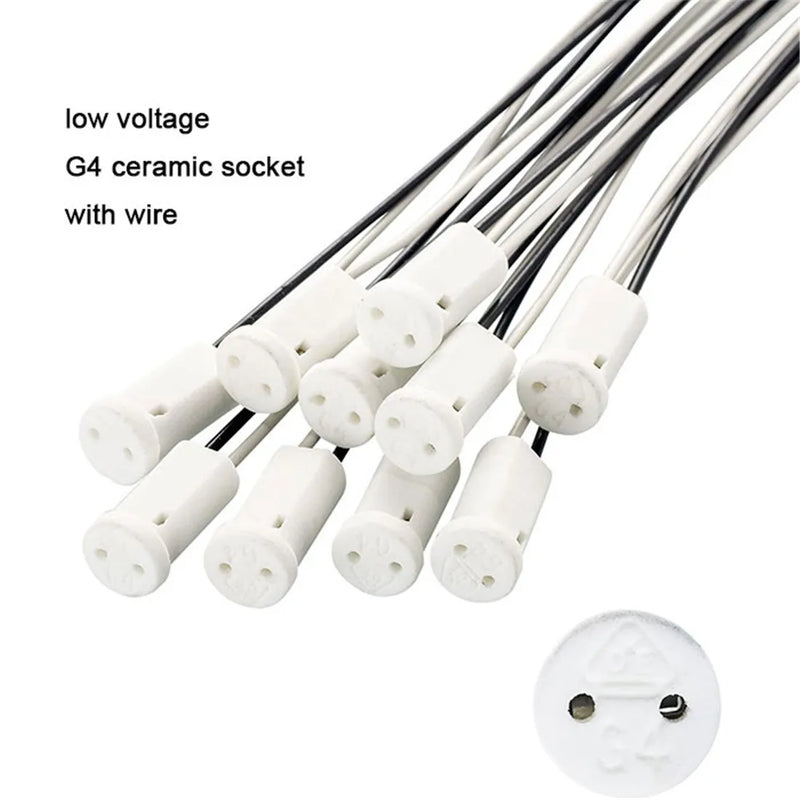 Axyaa Mini Bi-Pin Ceramic LED Bulb Socket for Halogen Incandescent LEDs
