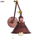 Axyaa Vintage Iron LED Wall Lamp with Pull Chain Switch