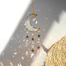 Axyaa Crystal Sun Catcher Prism Ball Moon Rainbow Wind Chimes Home Garden Decoration