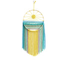 Axyaa Sun Macrame Wall Shelf: Boho Wood Decor for Bedroom, Living Room, Nursery