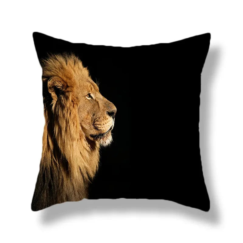 Wild Animal Lion Tiger Cushion Cover - Axyaa Home Decor