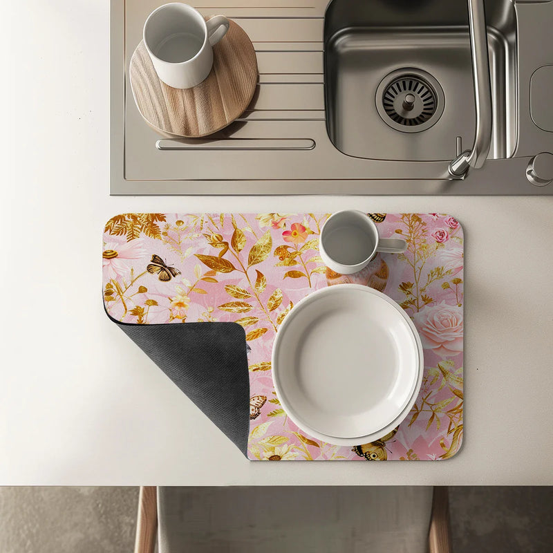 Axyaa Watercolor Plants Drying Mat