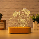 Axyaa Custom Photo Acrylic Lamp with USB Base - Personalized Night Light for Gifts