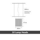 Axyaa Fishbone Shape Pendant Ceiling Lamp for Modern Luxury Living Room and Office Décor