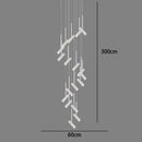 Axyaa Staircase Chandeliers Hanging Light Modern LED Pendant Lamps Indoor Living Room Lighting