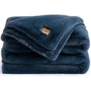 Axyaa Plush Faux Fur Reversible Throw Blanket Medium Weight Luxury Soft Bed Chair Blanket