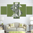 Axyaa Lifestyle Origami Dollar Bill Canvas Wall Art Print Set