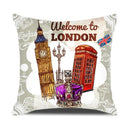 Axyaa London Guard Street Scene Cushion Cover - Cute Cartoon Design