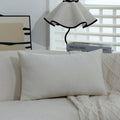 Axyaa Chenille Throw Pillowcase 30X50cm Solid Color Cushion Cover for Living Room